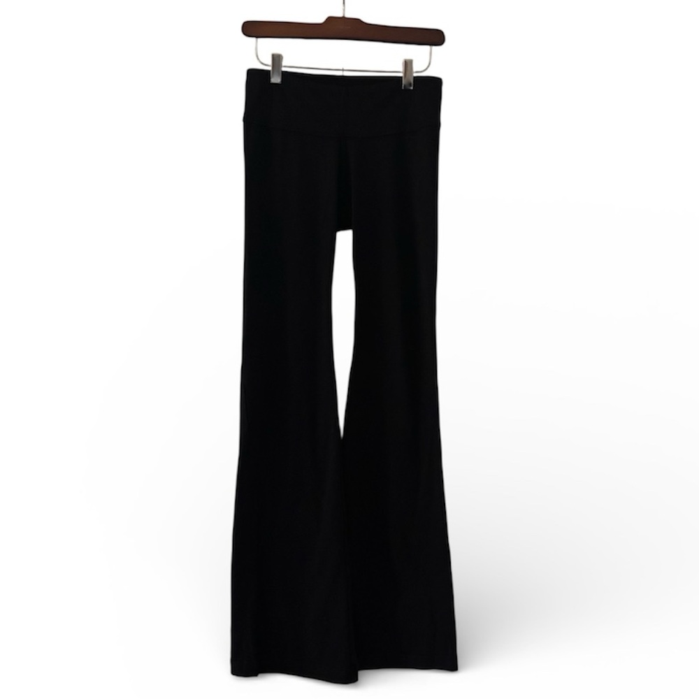 ALTERNATIVE Black Flare Large Waistband Leggings Workout Pants